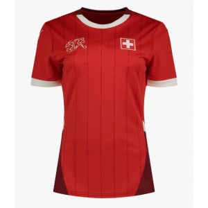 Sveitsi Jalkapallovaatteet Naisten Kotipaita EM-Kisat 2024 Lyhythihainen